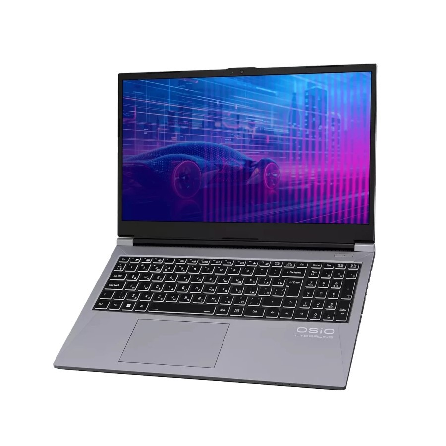 OSIO CyberLine C150i Intel Core i5 12600H 2700MHz/15.6"/1920x1080/16GB/512GB SSD/NVIDIA GeForce RTX 3050 6GB/Wi-Fi/Bluetooth/Без ОС (C150i-001) Grey