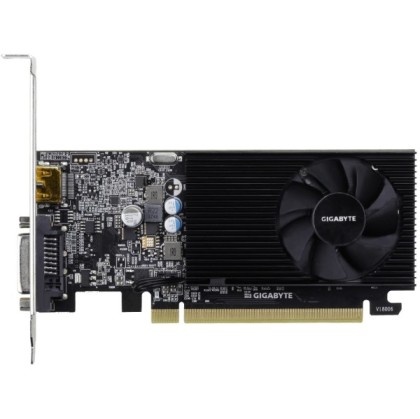 GIGABYTE GeForce GT 1030 1151MHz PCI-E 3.0 2048MB 2100MHz 64 bit DVI HDMI HDCP Low Profile (GV-N1030D4-2GL)