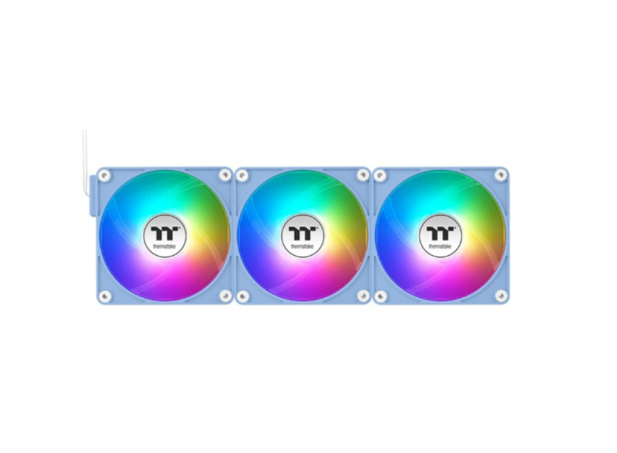 Thermaltake CT120 EX Reverse ARGB Sync PC Cooling Fan Hydrangea Blue (3-Fan Pack) (CL-F198-PL12BU-A)