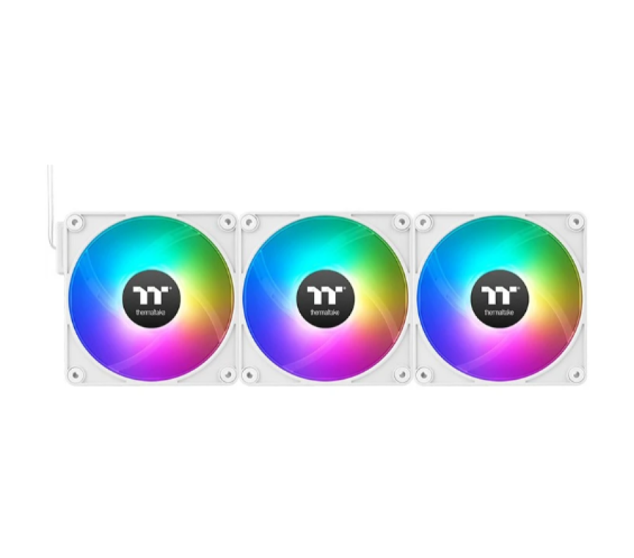 Thermaltake CT140 EX Reverse ARGB Sync PC Cooling Fan White (3-Fan Pack) (CL-F195-PL14SW-A)