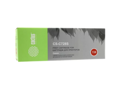 Cactus CS-C728S черный (2100 стр) для Canon Fax L150/L410, i-Sensys MF4410/MF4430/MF4450/MF4550/MF4550d/MF4570/MF4570dn/MF4580/MF4580dn/MF4730/MF4750/MF4780w/MF4780w/MF4870/MF4870dn/MF4890/MF4890dw