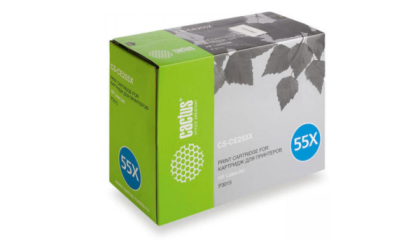 Cactus CS-CE255XS черный (12500 стр) для HP LaserJet M521 Pro 500 MFP/M521DN Pro MFP (A8P79A)/M521DW Pro MFP (A8P80A)/M525 EnterpriseFloW MFP/M525C MFP/M525DN MFP/M525F MFP/P3010 Enterprise/P3015 Enterprise/P3015D/P3015DN/P3015N/P3015X