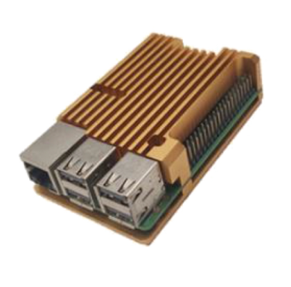 ACD Gold Metal Aluminum Case for Raspberry Pi 4B (RA506)