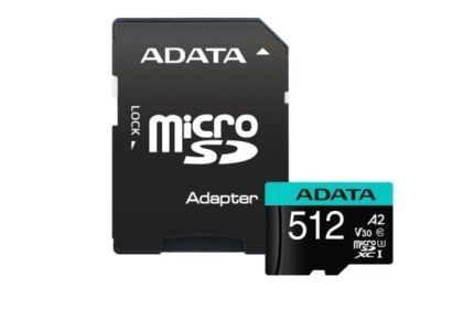 ADATA 512Gb MicroSD + SD адаптер (AUSDX512GUI3V30SA2-RA1)