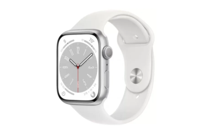 Apple Watch Series 8 45mm Silver Aluminum Case (MP6Q3LL/A) White Sport Band M/L