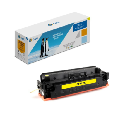 G&G GG-CF412A желтый (2300 стр) для HP LaserJet Color M452 dn/dw/nw M477 fdn/fdw/fnw