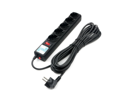 Power Cube PC 7м 5р, черн. 10А (SPG5-7M) Черный