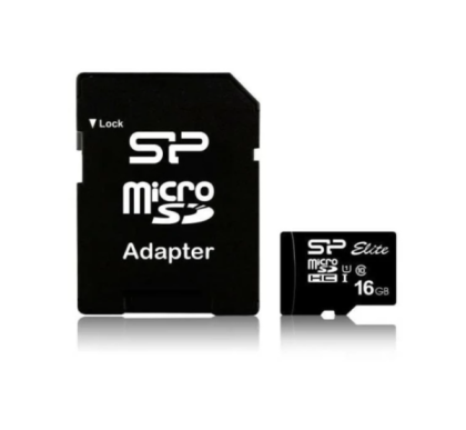 Silicon Power 16Gb MicroSD + SD адаптер(SP016GBSTHBU1V10SP)