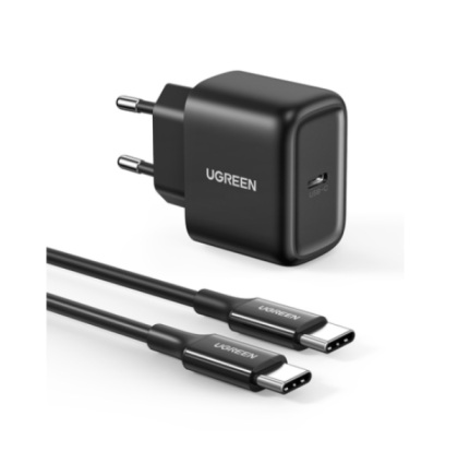 UGREEN CD250 USB-C 25W PD Charger + C-C 2M Cable (50581) Black