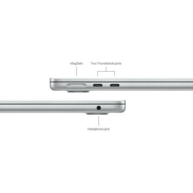 Apple MacBook Air 13 M3 8 core/13.6"/2560x1664/16GB/512GB SSD/Apple M3 10 core GPU/Wi-Fi/Bluetooth/macOS (Z1G6000A2) Silver