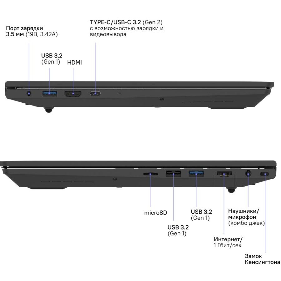Rikor ARZ 103.2 AMD Ryzen 3 5425U 2700MHz/15.6"/1920x1080/8GB/512GB SSD/AMD Radeon RX Vega 6/Wi-Fi/Bluetooth/Windows 11 Pro (9866AB13) Grey