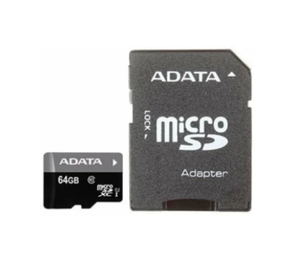 ADATA 64Gb MicroSD + SD адаптер (AUSDX64GUICL10-RA1)