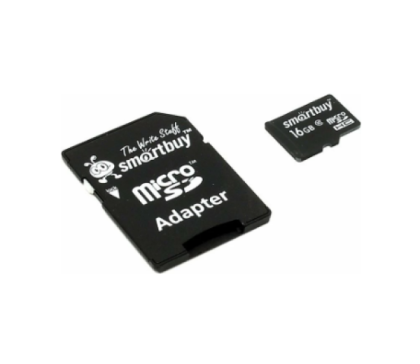 SmartBuy 16Gb MicroSD + SD адаптер (SB16GBSDCL10-01)