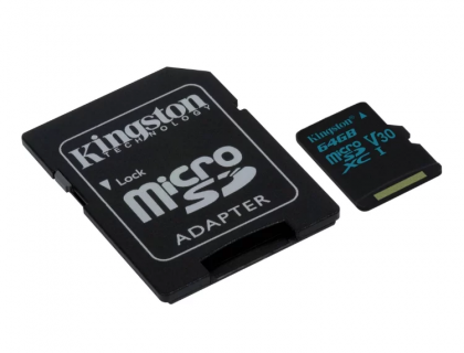 Kingston SDCG2/64GB microSDXC Class 10 90MB/s 64GB + SD adapter (SDCG2/64GB)