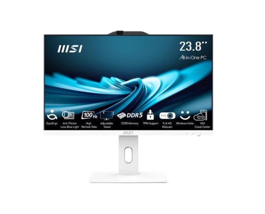 MSI PRO AP242P 14M-676XRU Intel Core i3 14100 3500 МГц/16384 Mb/512 Gb SSD/23.8" Full HD 1920x1080/DVD нет/Intel UHD Graphics 730/Без ОС (9S6-AE0622-1061) White