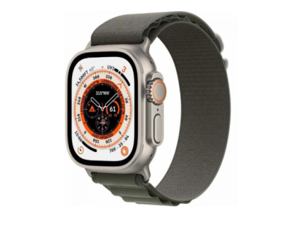 Apple Watch Ultra 49mm Titanium Case with Green Alpine Loop M (MQEW3LL/A) Зеленый