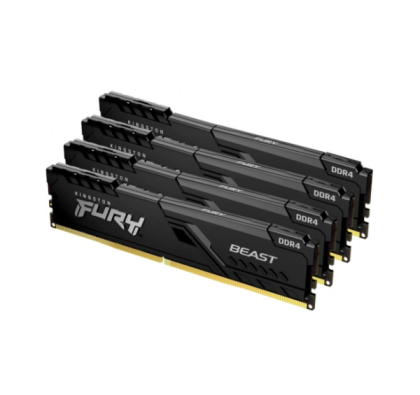 Kingston Fury Beast Black 64Gb DDR4 3200MHz (4x16Gb KIT) (KF432C16BBK4/64)