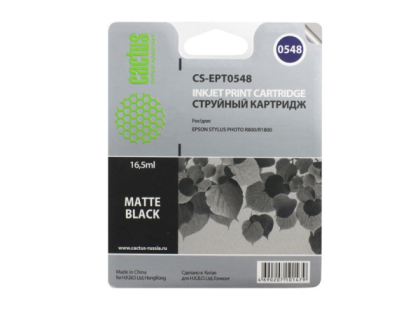 Cactus CS-EPT0548 чёрный матовый (16.2мл) для Epson Stylus Photo R800/R1800