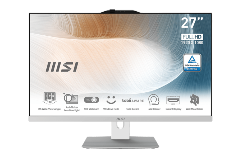 MSI Modern AM272P 12M-667XRU Intel Core i3 1215U 1200 МГц/16384 Mb/256 Gb SSD/27" Full HD 1920x1080/DVD нет/Intel UHD Graphics/Без ОС (9S6-AF8212-667) Белый