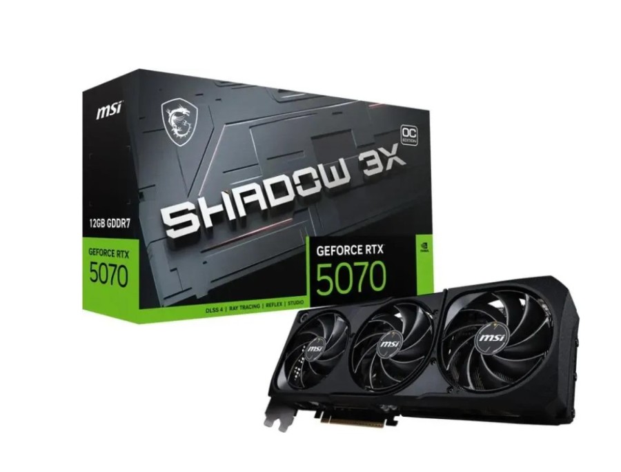 MSI NVIDIA GeForce RTX 5070 12ГБ Shadow 3X, GDDR7, OC, Ret (RTX 5070 12G SHADOW 3X OC)