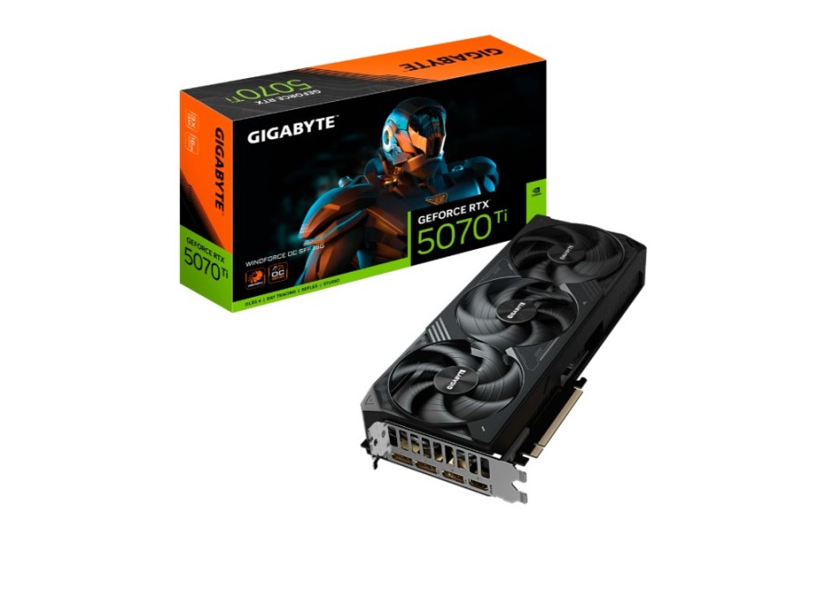 Gigabyte WINDFORCE OC SFF 16Gb NVIDIA GeForce RTX 5070 Ti (GV-N507TWF3OC-16GD)