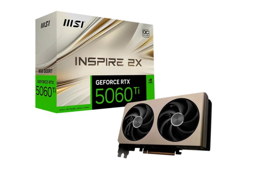 MSI OC 8Gb NVIDIA GeForce RTX 5060 Ti (RTX 5060 Ti 8G INSPIRE 2X OC)