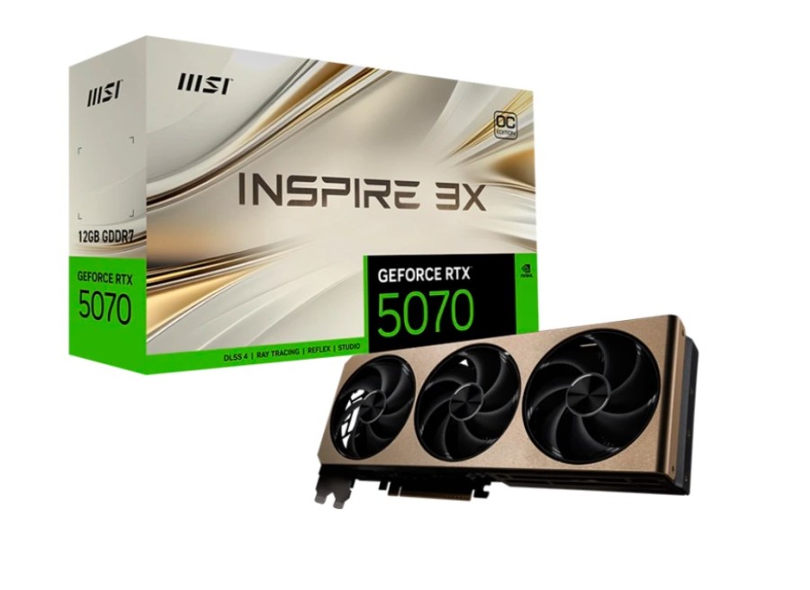 MSI OC 12Gb NVIDIA GeForce RTX 5070 (RTX 5070 12G INSPIRE 3X OC)