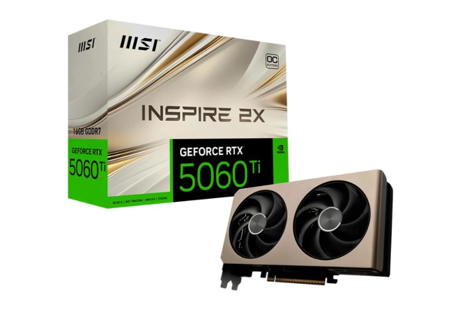 MSI OC 16Gb NVIDIA GeForce RTX 5060 Ti (RTX 5060 Ti 16G INSPIRE 2X OC)