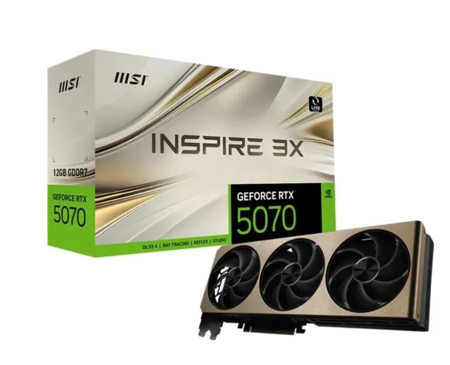 MSI NVIDIA GeForce RTX 5070 RTX 5070 12G INSPIRE 3X 12ГБ Inspire 3X (RTX 5070 12G INSPIRE 3X)