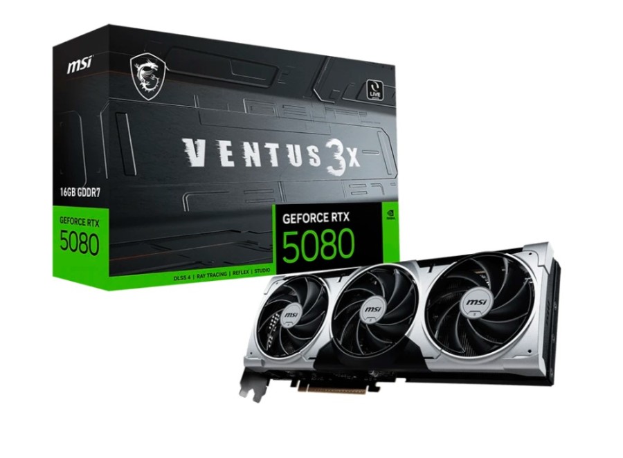 MSI 16Gb NVIDIA GeForce RTX 5080 (RTX 5080 16G VENTUS 3X PLUS)
