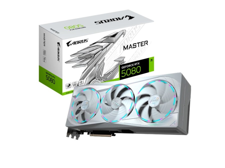 Gigabyte AORUS MASTER ICE OC 16Gb NVIDIA GeForce RTX 5080 (GV-N5080AORUSM ICE-16GD)