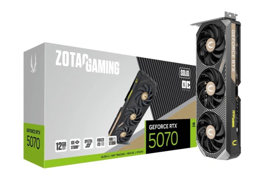 Zotac SOLID OC 12Gb NVIDIA GeForce RTX 5070 (ZT-B50700J-10P)