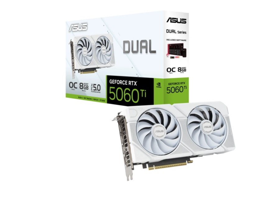 ASUS Dual White OC 8Gb NVIDIA GeForce RTX 5060 Ti (DUAL-RTX5060TI-O8G-WHITE)
