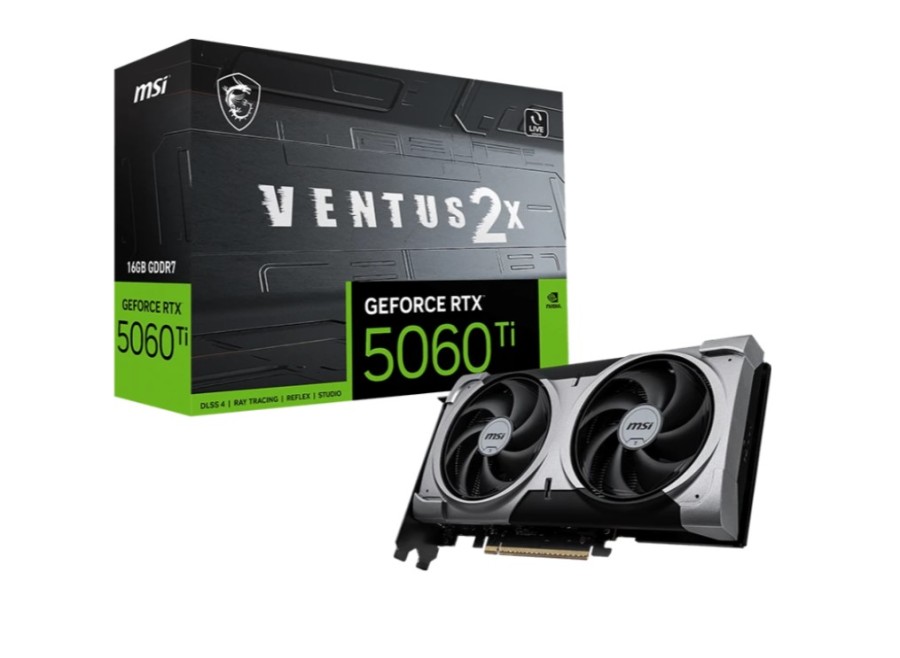 MSI 16Gb NVIDIA GeForce RTX 5060 Ti (RTX 5060 TI 16G VENTUS 2X PLUS)