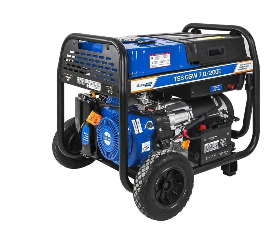 ТСС Prof GGW 7.0/200E, сварочный, 220 В, 7.5кВт, на колёсах с АКБ (45625)