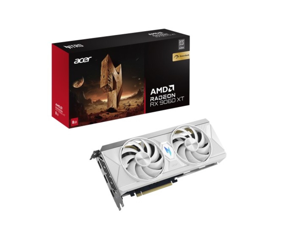 Acer RX9060XT NITRO WHITE OC 8GB GDDR6 128bit 2xDP HDMI 2FAN RTL (DP.Z4UWW.P02)
