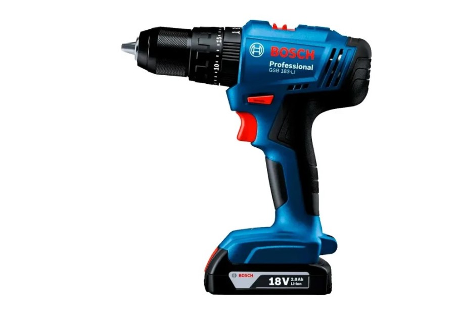 Bosch GSB 183-LI, 2Ач, с двумя аккумуляторами (06019K91F0)