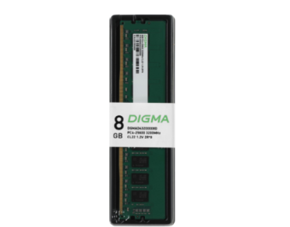 Digma DDR4 8Gb 3200MHz RTL PC4-25600 CL22 DIMM 288-pin (DGMAD43200008D)