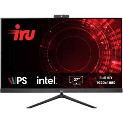 IRU Office 27IH5P Intel Core i3 10105 3700 МГц/16384 Mb/256 Gb SSD/27" Full HD 1920x1080/DVD-нет/Intel UHD Graphics 630/DOS (1865958) Черный