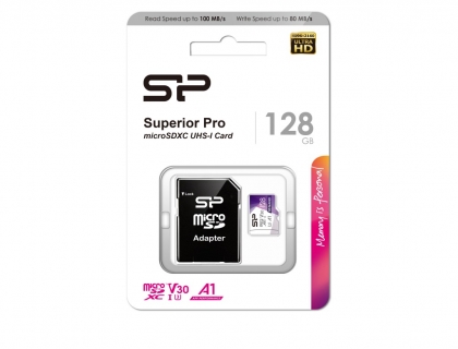128Gb MicroSD Silicon Power Superior Pro + SD адаптер (SP128GBSTXDU3V20AB)