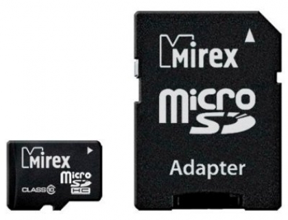 Mirex microSDHC Class 10 4GB + SD adapter (13613-AD10SD04)