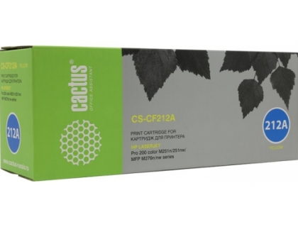 Cactus CS-CF212A желтый (1800 ст) для HP LaserJet Pro 200 M251n, HP LaserJet Pro 200 M251nw, HP LaserJet Pro 200 MFP M276n, HP LaserJet Pro 200 MFP M276nw