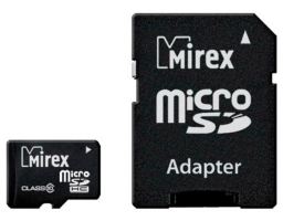 Mirex microSDHC Class 10 UHS-I U1 16GB + SD adapter (13613-ADSUHS16)