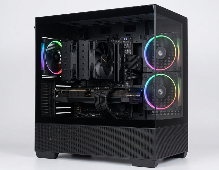 Игровой компьютер H2O Iridium Ryzen 7 9700X/NVIDIA GeForce RTX 5060 8GB/32GB DDR5/SSD 1000GB/Wi-Fi/Windows 11 Pro (HT198974) [код: 198974]
