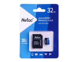 Netac P500 32Gb MicroSD+ SD адаптер (NT02P500STN-032G-R)