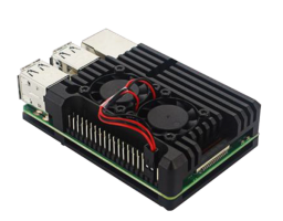 ACD Black Metal Aluminum Case with double Fans for Raspberry Pi 3B/3B+ (RA458)