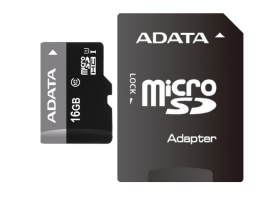 ADATA 16Gb MicroSD + SD адаптер (AUSDH16GUICL10-RA1)