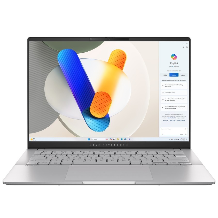 ASUS Vivobook S 14 M5406WA-QD127 AMD Ryzen AI 9 365 2000MHz/14"/1920x1200/24GB/1024GB SSD/AMD Radeon 880M/Wi-Fi/Bluetooth/DOS (90NB14P1-M007L0) Silver