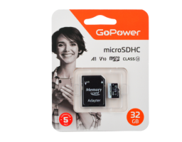 GoPower 32Gb MicroSD + SD адаптер (00-00025675)