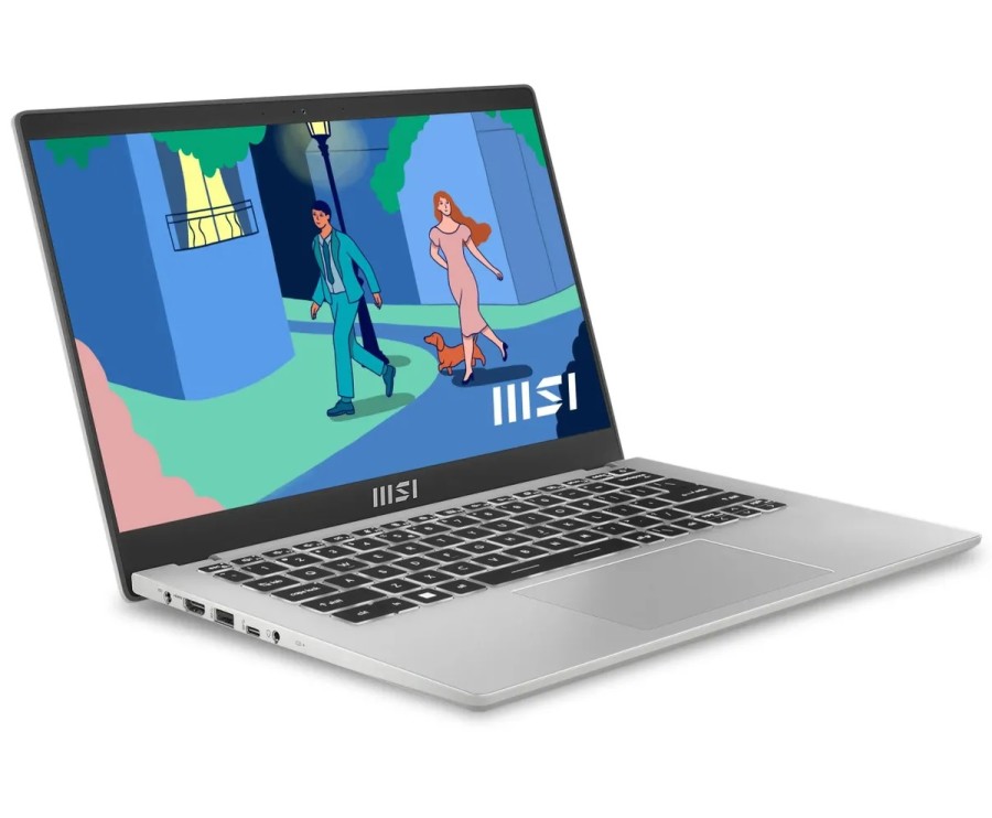 MSI Modern 14 Intel Core i5 1335U 1300MHz/14"/1920x1080/16GB/512GB SSD/Intel Iris Xe Graphics/Wi-Fi/Bluetooth/DOS (9S7-14J112-1279) Silver